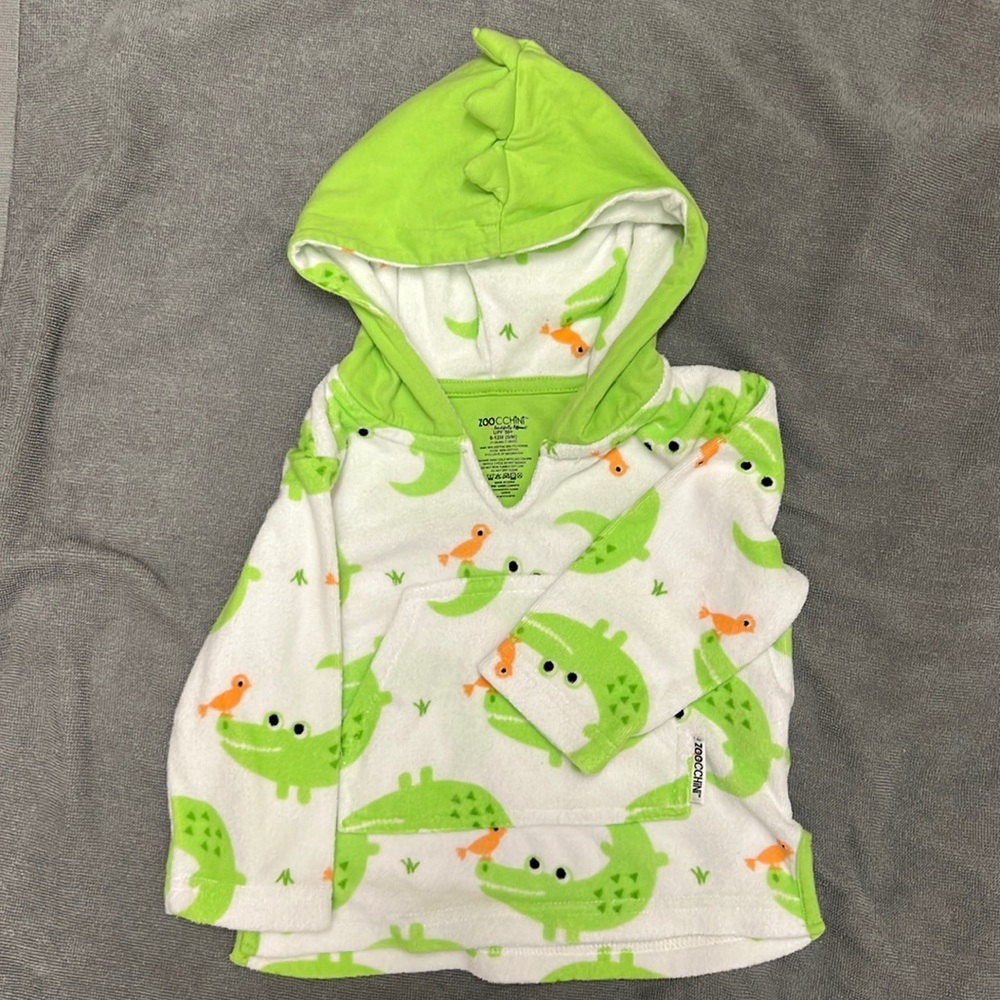 Zoocchini Swim Coverup, frog print, 0-12 mth